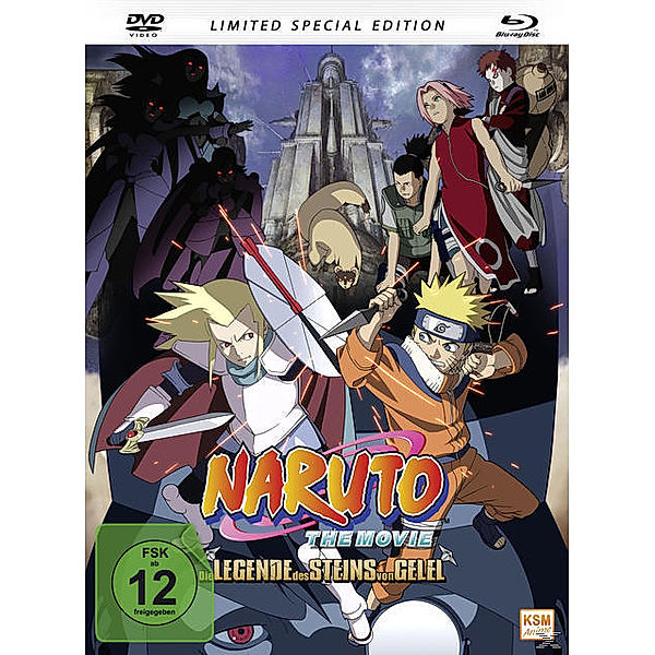 Naruto - The Movie 2: Die Legende des Steins von Gelel Mediabook, Hirotsugu Kawasaki, Masashi Kishimoto, Yuka Miyata, Liam Obrien