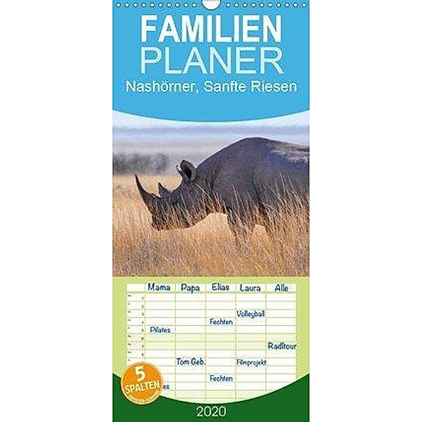 Nashörner - Sanfte Riesen - Familienplaner hoch (Wandkalender 2020 , 21 cm x 45 cm, hoch), ROBERT STYPPA