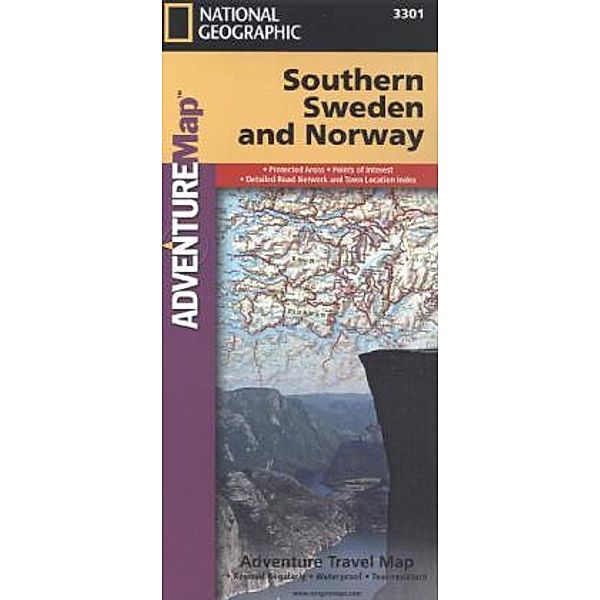 National Geographic Adventure Map Southern Norway, Sweden