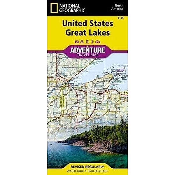 National Geographic Adventure Map United States, Great Lakes