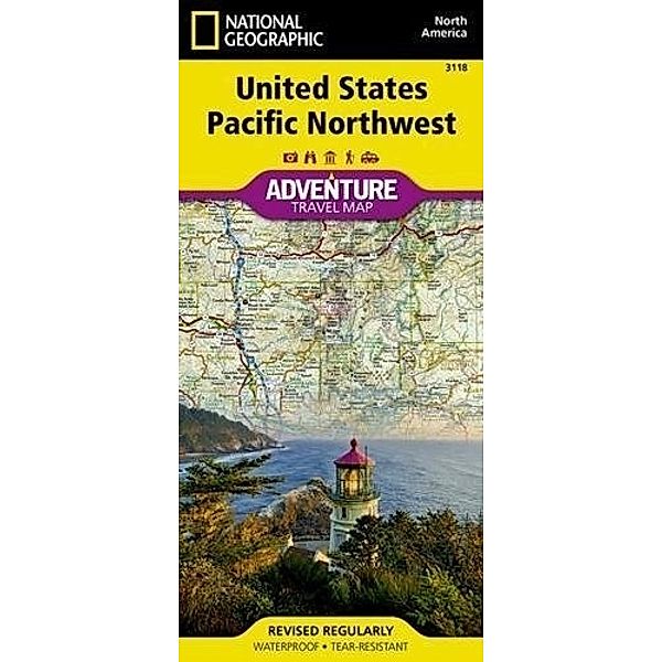 National Geographic Adventure Map United States, Pacific Northwest