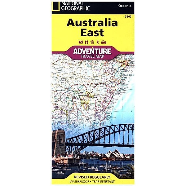 National Geographic Adventure Travel Map Australia East