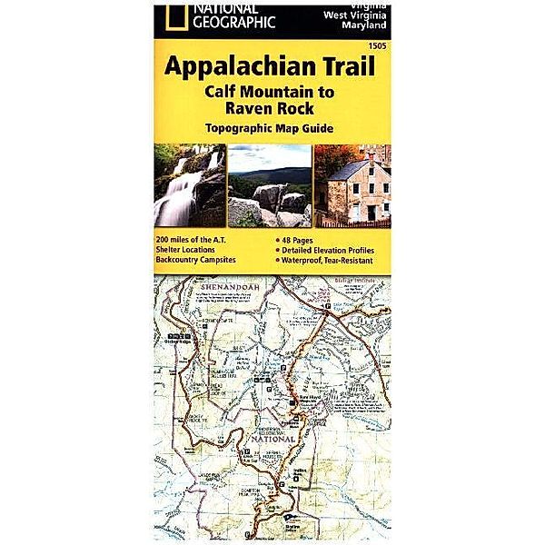 National Geographic Adventure Travel Map Calf Mountain to Raven Rock