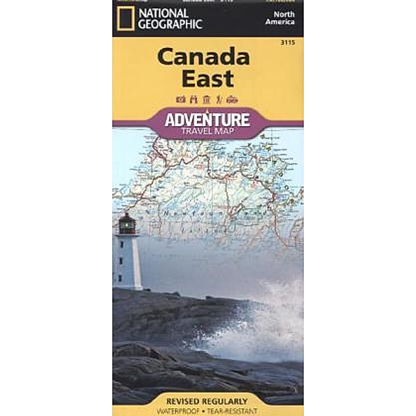 National Geographic Adventure Travel Map Canada East, National Geographic Maps