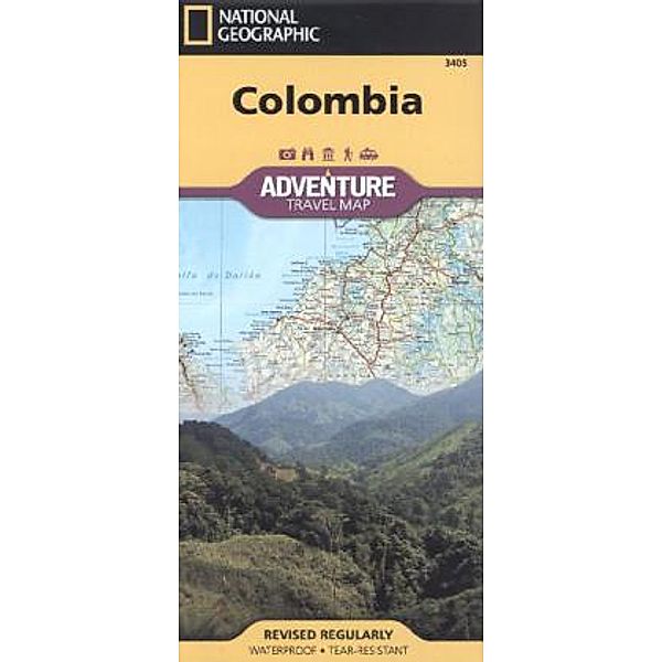 National Geographic Adventure Travel Map Colombia