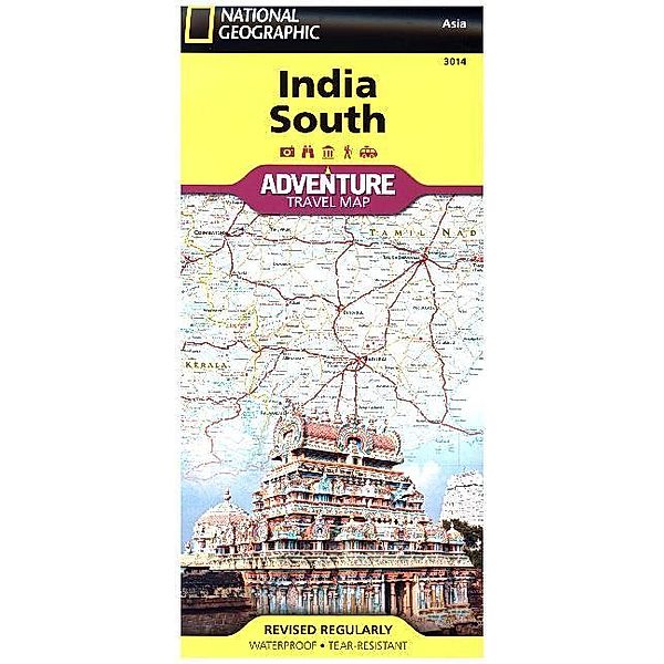 National Geographic Adventure Travel Map India South