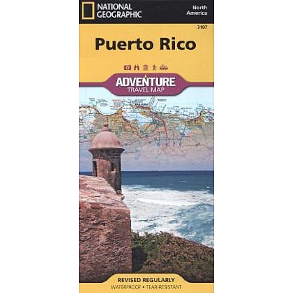 National Geographic Adventure Travel Map Puerto Rico