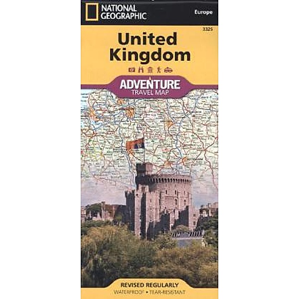 National Geographic Adventure Travel Map United Kingdom, National Geographic Maps
