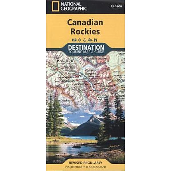National Geographic Destination Touring Map & Guide Canadian Rockies