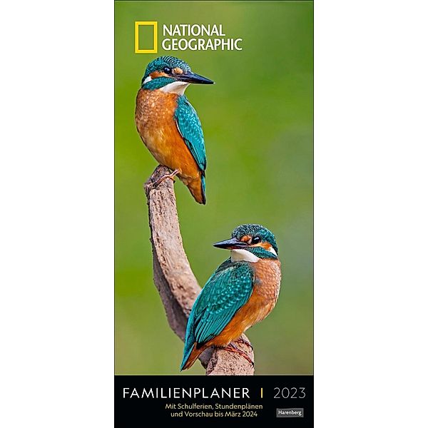 National Geographic Familienplaner Kalender 2023. Großer Foto-Terminkalender mit 5 Spalten für Familien. Wandkalender 20