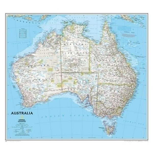 National Geographic Map Australia Classic, Planokarte