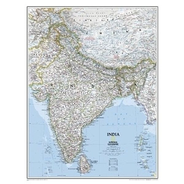 National Geographic Map India, Planokarte