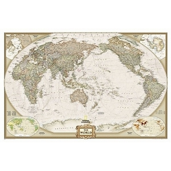 National Geographic Map / National Geographic Map Executive World, Pacific Centered, enlarged, Planokarte