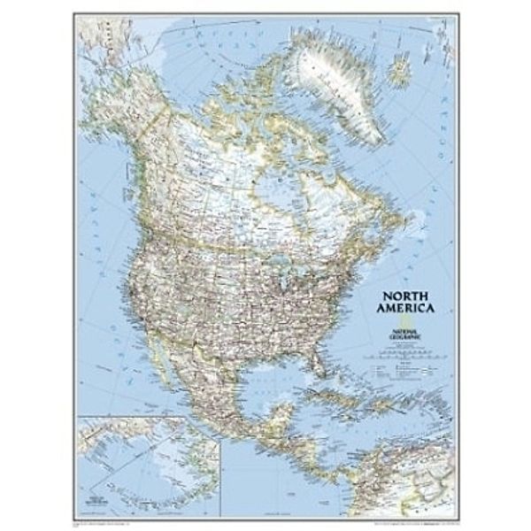 National Geographic Map North America, Planokarte