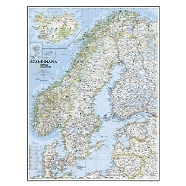 National Geographic Map Scandinavia, Planokarte