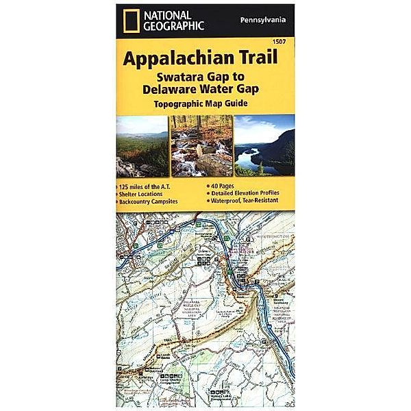 National Geographic Topographic Map Guide Appalachian Trail, Swatara Gap to Delaware Water Gap