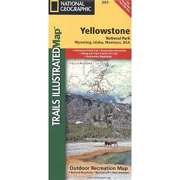 National Geographic Trails Illustrated Map Yellowstone National Park, National Geographic Maps