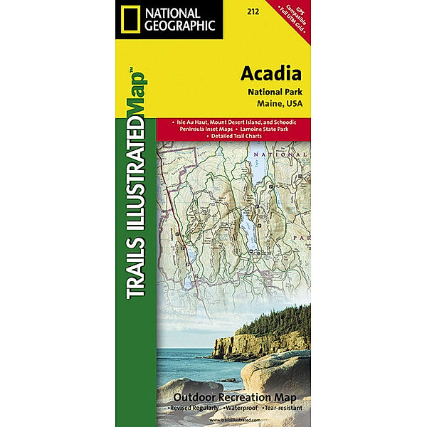 National Geographic Trails Illustrated Map Acadia National Park, Maine, USA