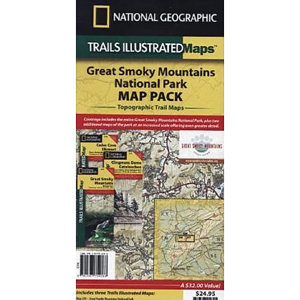 National Geographic Trails Illustrated Map Great Smokey Mountains National Park Map Pack