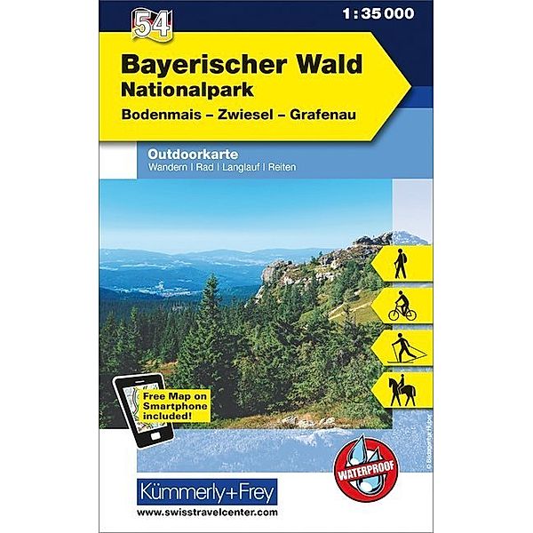Nationalpark Bayerischer Wald Nr. 54 Outdoorkarte Deutschland 1:35 000