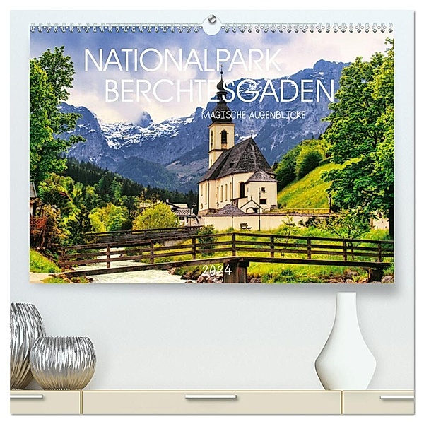 Nationalpark Berchtesgaden- Magische Augenblicke (hochwertiger Premium Wandkalender 2024 DIN A2 quer), Kunstdruck in Hochglanz, Jakob Hillen