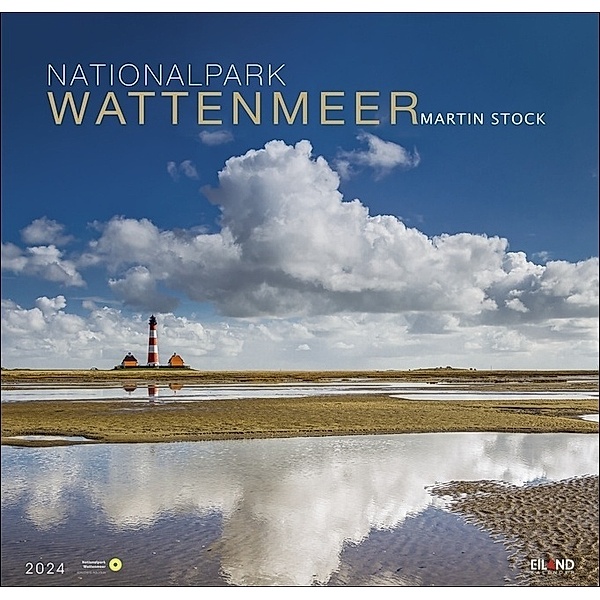 Nationalpark Wattenmeer Kalender 2024. Großer Foto-Wandkalender. Landschaften-Kalender 2024 mit atemberaubenden Fotos vom Wattenmeer. 48 x 46 cm Querformat.