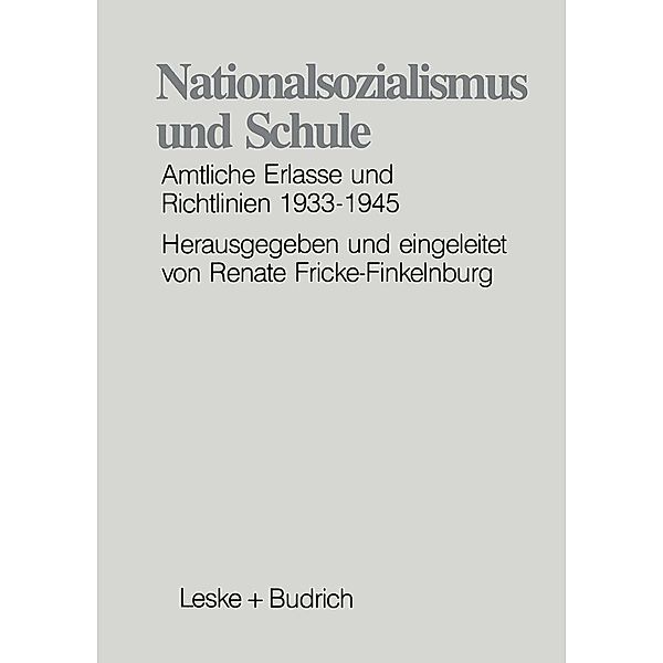 Nationalsozialismus und Schule