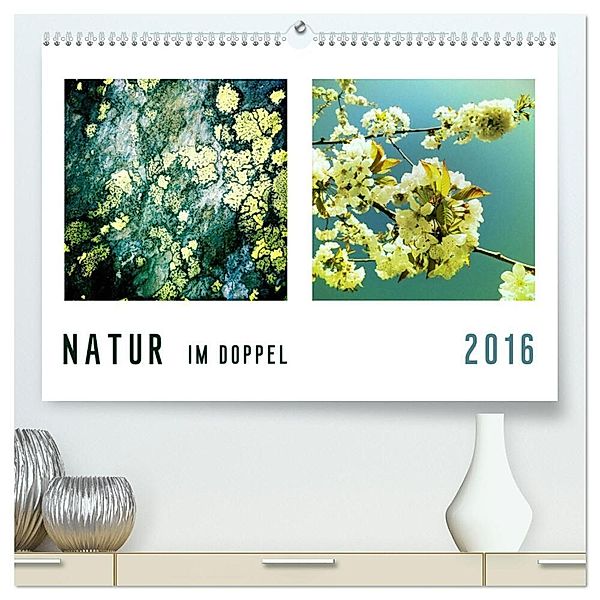 NATUR im Doppel 2024 (hochwertiger Premium Wandkalender 2024 DIN A2 quer), Kunstdruck in Hochglanz, Simone Kuhn