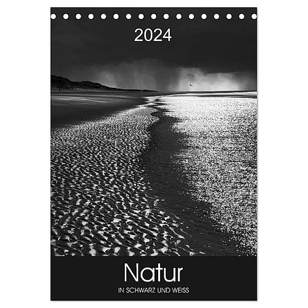 Natur in Schwarz und Weiss (Tischkalender 2024 DIN A5 hoch), CALVENDO Monatskalender, Lucyna Koch