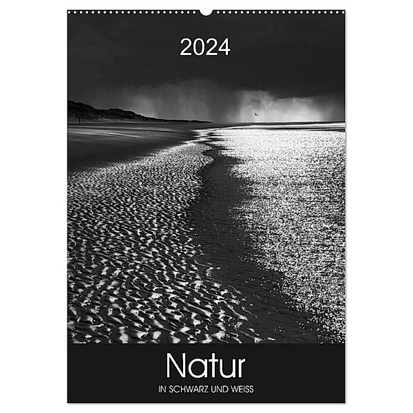 Natur in Schwarz und Weiß (Wandkalender 2024 DIN A2 hoch), CALVENDO Monatskalender, Lucyna Koch