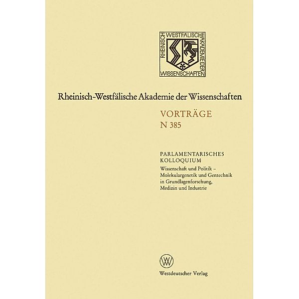Natur-, Ingenieur- und Wirtschaftswissenschaften / Rheinisch-Westfälische Akademie der Wissenschaften Bd.385, Kenneth A. Loparo