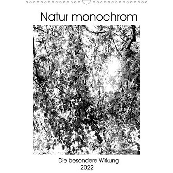 Natur monochrom Die besondere Wirkung (Wandkalender 2022 DIN A3 hoch), Renate Grobelny