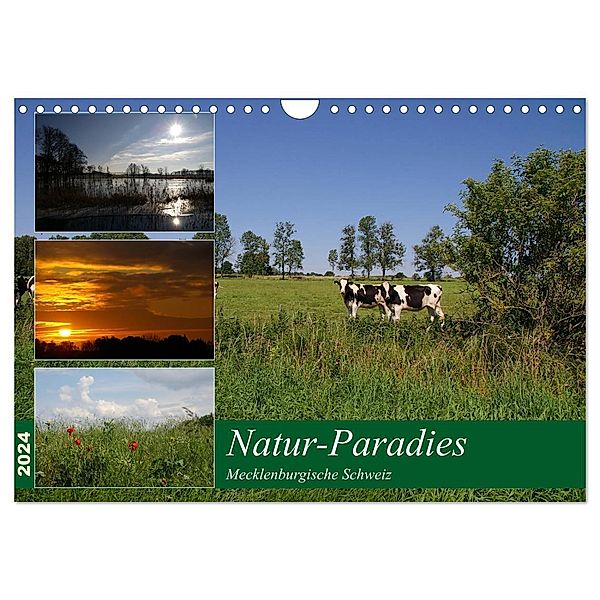 Natur-Paradies Mecklenburgische Schweiz (Wandkalender 2024 DIN A4 quer), CALVENDO Monatskalender, Antonia Katharina Tessnow