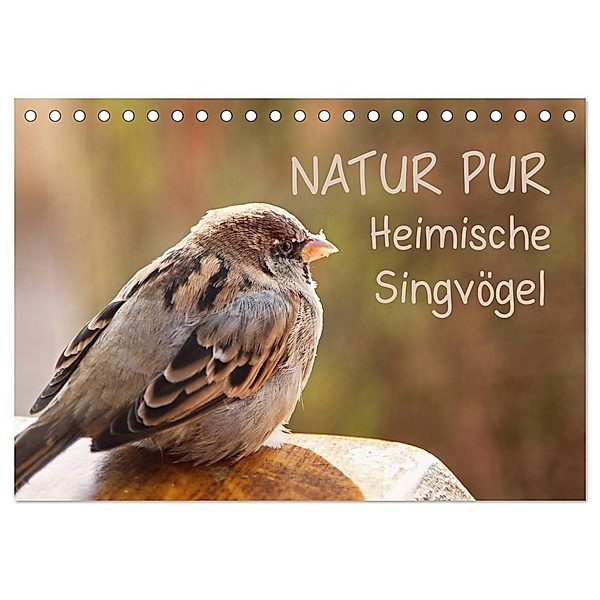 NATUR PUR Heimische Singvögel (Tischkalender 2024 DIN A5 quer), CALVENDO Monatskalender, Karin Dietzel