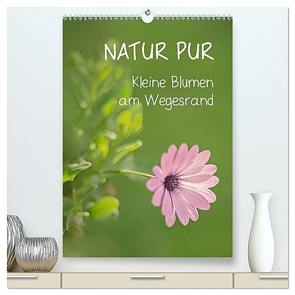 NATUR PUR Kleine Blumen am Wegesrand (hochwertiger Premium Wandkalender 2024 DIN A2 hoch), Kunstdruck in Hochglanz, Karin Dietzel