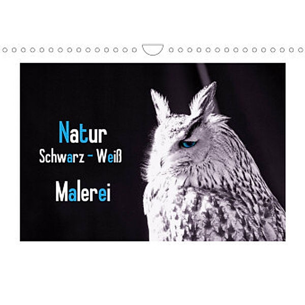 Natur schwarz - weiß Malerei (Wandkalender 2022 DIN A4 quer), Tanja Riedel