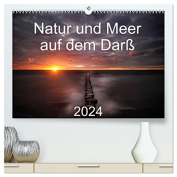 Natur und Meer auf dem Darß (hochwertiger Premium Wandkalender 2024 DIN A2 quer), Kunstdruck in Hochglanz, Matthias Aigner