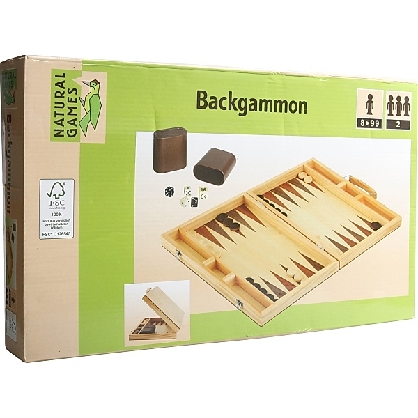Natural Games Backgammon 38 x 22 x 5 cm