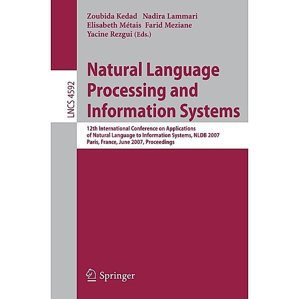 Natural Language Processing and Information Systems / Lecture Notes in Computer Science Bd.4592