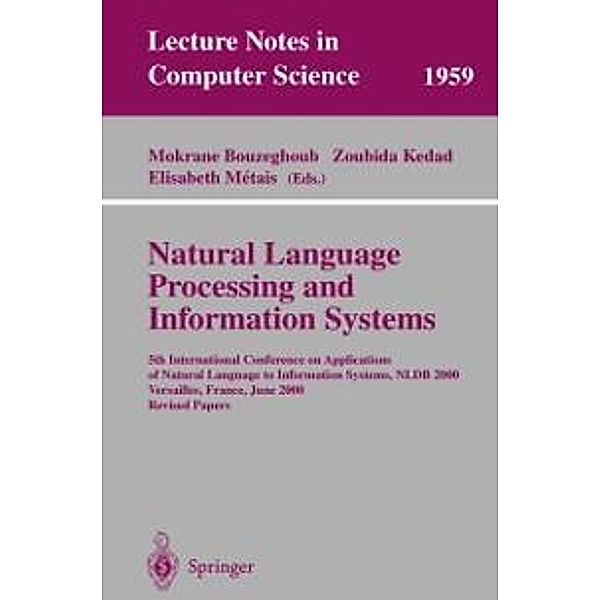 Natural Language Processing and Information Systems / Lecture Notes in Computer Science Bd.1959