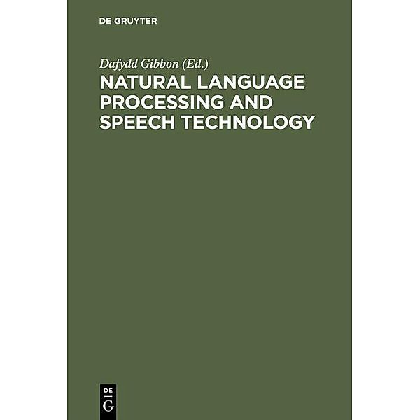 Natural Language Processing and Speech Technology