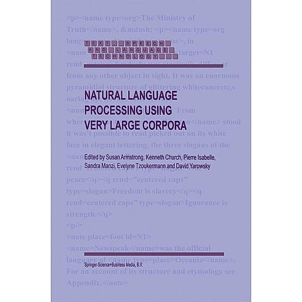 Natural Language Processing Using Very Large Corpora