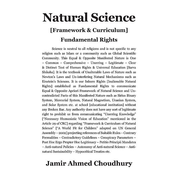 Natural Science, Jamir Ahmed Choudhury