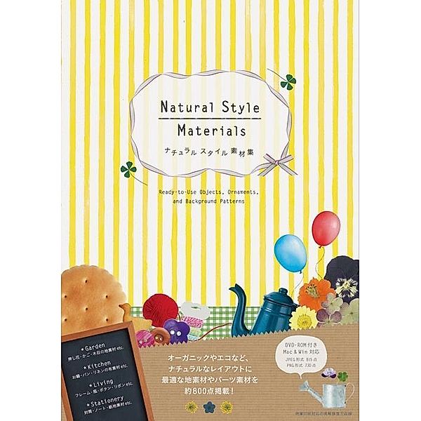 Natural Style Materials: Ready-to-Use Objects, Ornaments, and Background Patterns, PIE Books