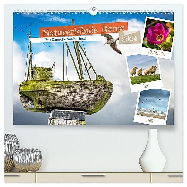 Naturerlebnis Rømø (hochwertiger Premium Wandkalender 2024 DIN A2 quer), Kunstdruck in Hochglanz, Calvendo, Dieter Gödecke