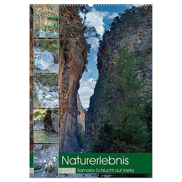 Naturerlebnis Samaria Schlucht auf Kreta (Wandkalender 2024 DIN A2 hoch), CALVENDO Monatskalender, Claudia Kleemann