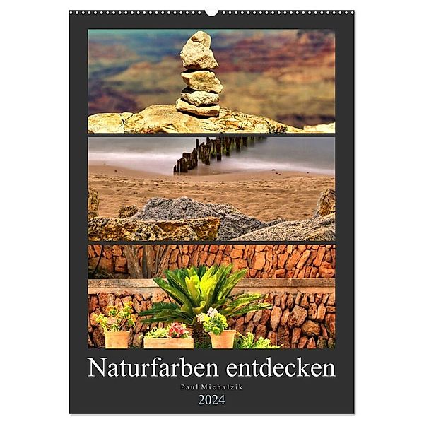 Naturfarben entdecken (Wandkalender 2024 DIN A2 hoch), CALVENDO Monatskalender, Paul Michalzik