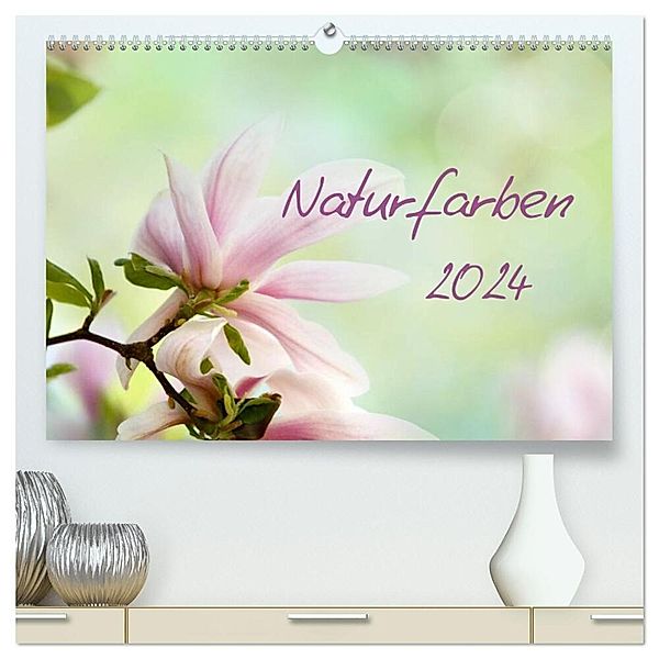 Naturfarben (hochwertiger Premium Wandkalender 2024 DIN A2 quer), Kunstdruck in Hochglanz, Nailia Schwarz