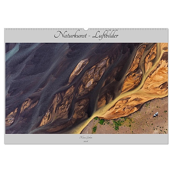 Naturkunst - Luftbilder (Wandkalender 2024 DIN A2 quer), CALVENDO Monatskalender, Klaus Gerken