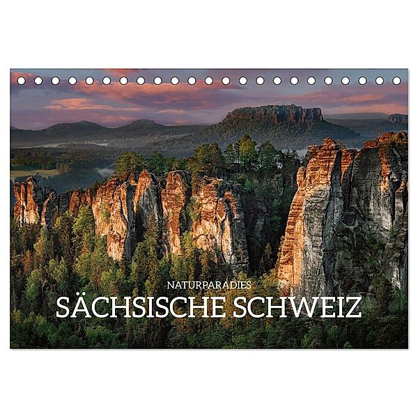 Naturparadies Sächsische Schweiz (Tischkalender 2024 DIN A5 quer), CALVENDO Monatskalender, Stefan Becker